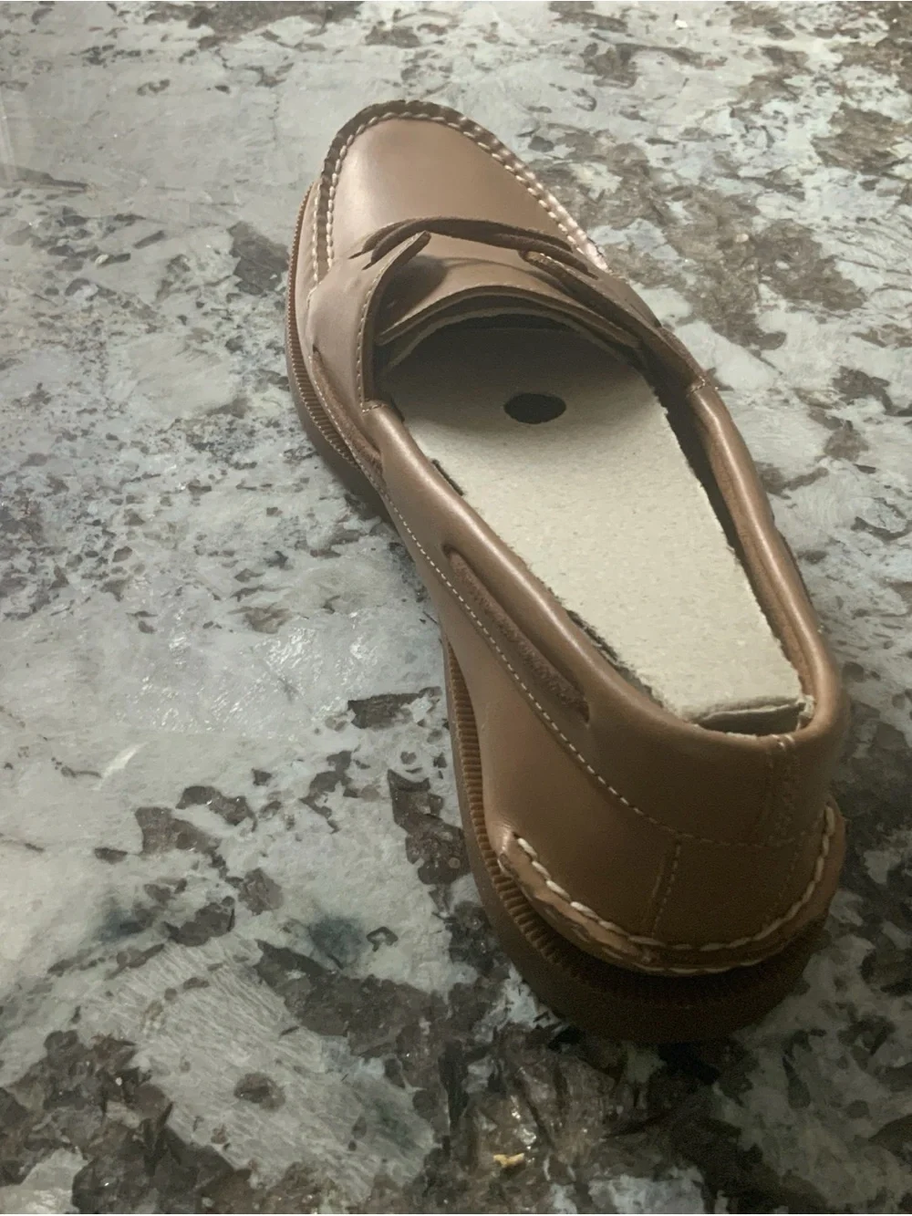 Sperry Men's Leather Boat Shoe in Light Brown